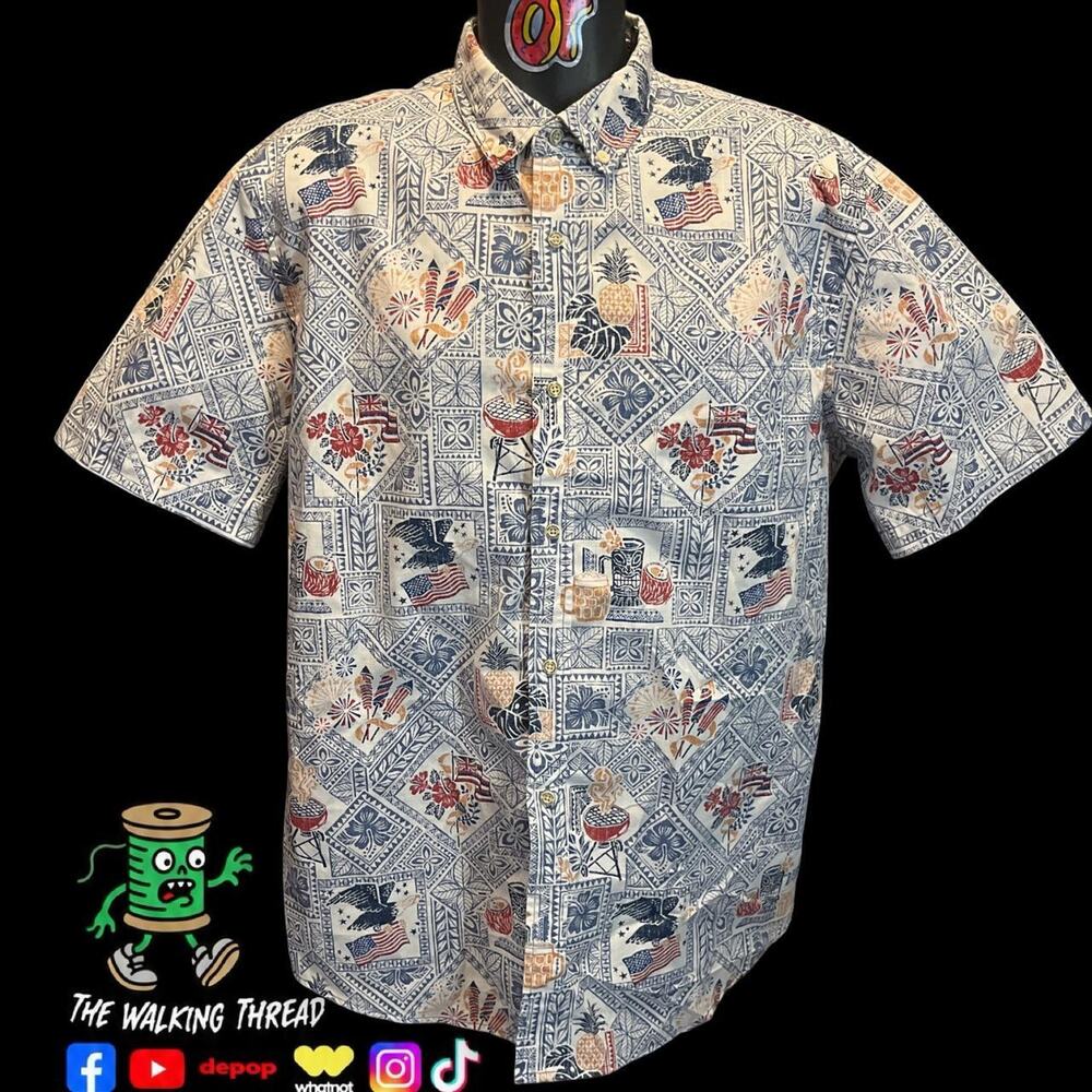 Reyn Spooner Limited Issue Commemorative 2025 Short Sleeve Camp Shirt Size XL